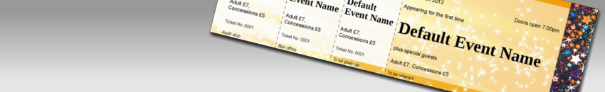 Full colour tickets - make tickets, design tickets online, print event tickets, event ticket printing, make your own tickets