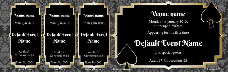 Design Ace of Spades Event Tickets Template