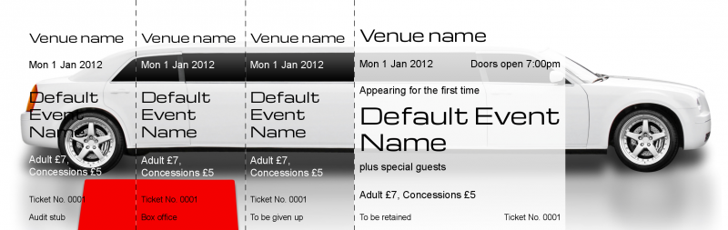 Design Limousine Event Tickets Template