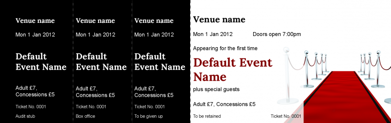 Design Red Carpet Event Tickets Template