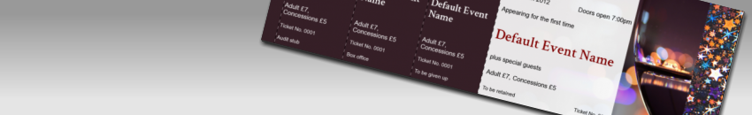 Full colour tickets - make tickets, design tickets online, print event tickets, event ticket printing, make your own tickets