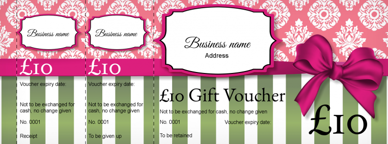 Design Shabby Chic Gift Vouchers Template