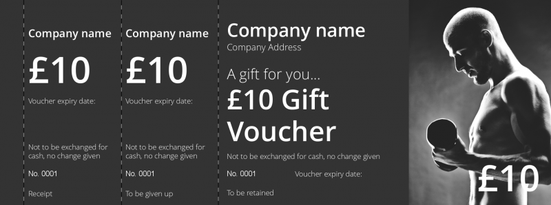 Design Weightlifting Gift Vouchers Template