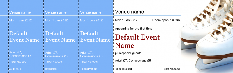 Design Ice Skating Event Tickets Template