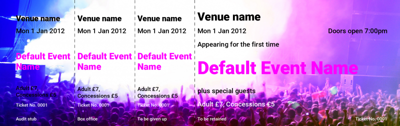 Design Live Gig Event Tickets Template
