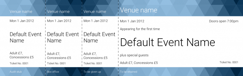 Design General Concert Event Tickets Template