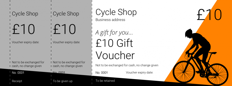 Design Cycle Shop Gift Vouchers Template
