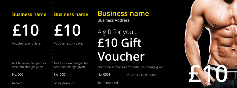 Design Weight Training Gift Vouchers Template
