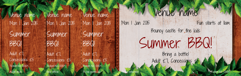 Design BBQ Event Tickets Template