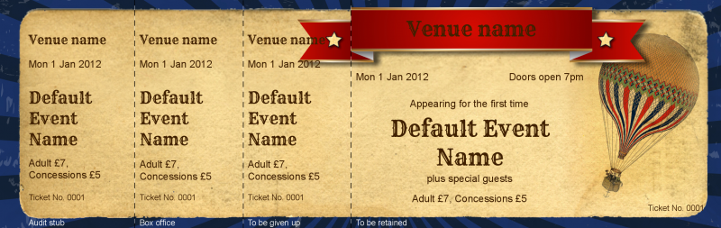 Design Around the World Event Tickets Template