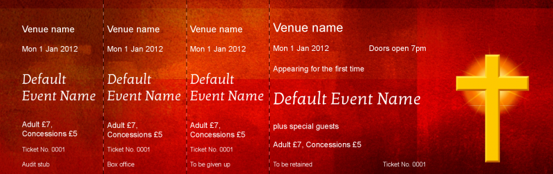 Design Cross Event Tickets Template