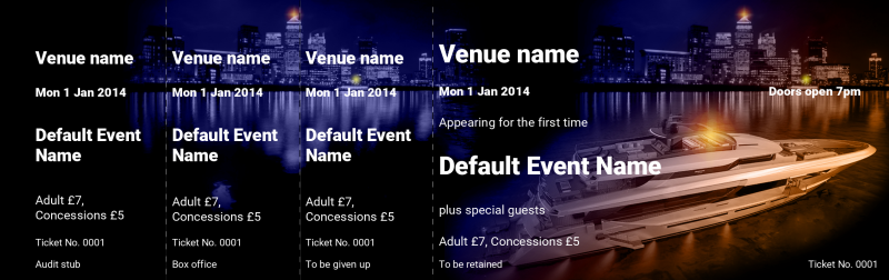Design Boat Party Event Tickets Template