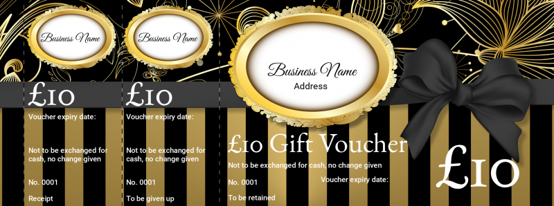 Design Gilt Frame Gift Vouchers Template
