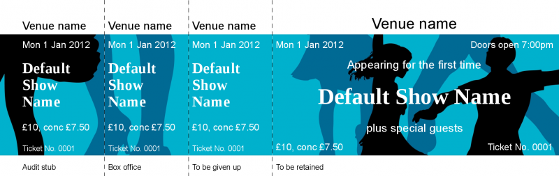Design Sixties Dancing Event Tickets Template