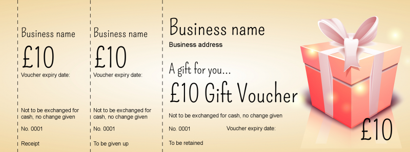Design Pink Present Gift Vouchers Template