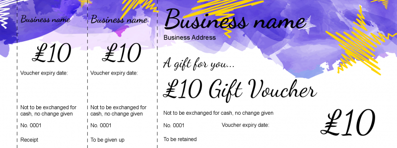 Design Watercolour Gift Vouchers Template