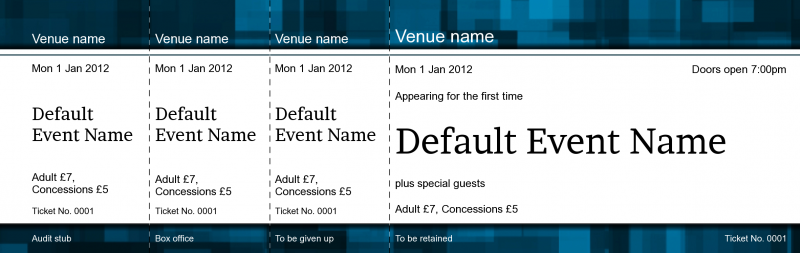 Design General Event Tickets Template