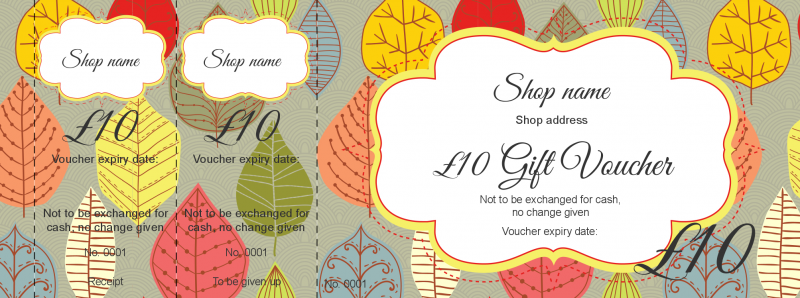 Design Leaf Gift Vouchers Template