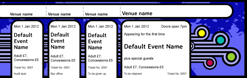 Design Dizzy Too Event Tickets Template