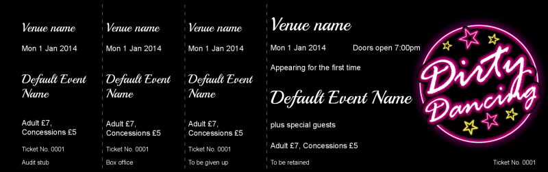 Design Dirty Dancing Event Tickets Template