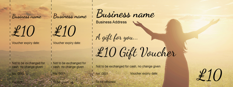 Design New Dawn Gift Vouchers Template