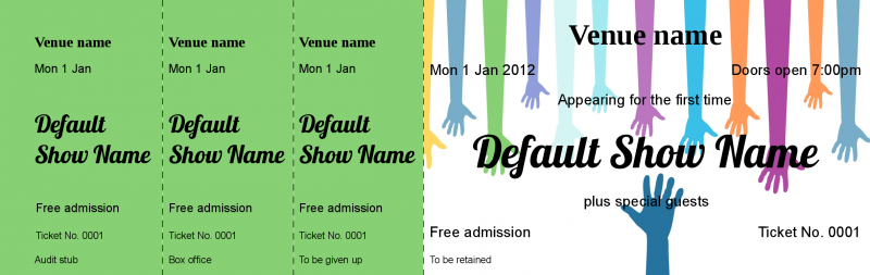 Design Giving Hands Event Tickets Template