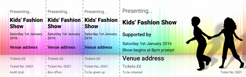 Design Childrens Fashion Show Event Tickets Template