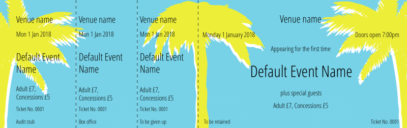 Design Hawaaiian Themed Party Event Tickets Template