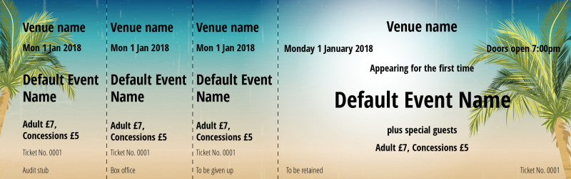 Design Summer Beach Party Event Tickets Template