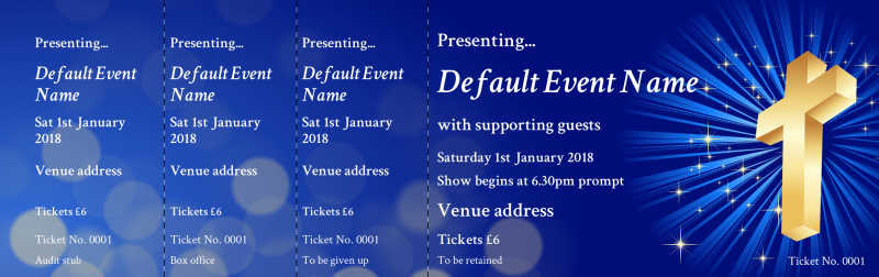 Design Christian Banquet Event Tickets Template