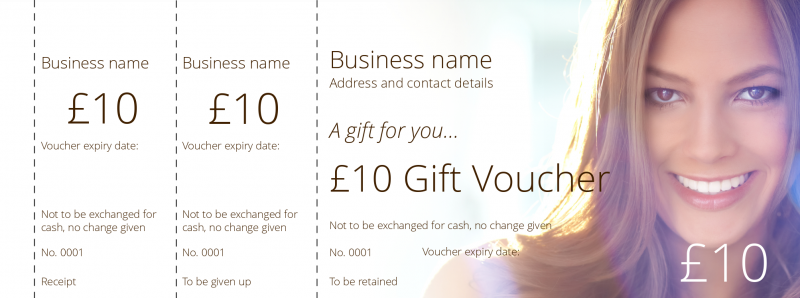 Design Salon Gift Vouchers Template