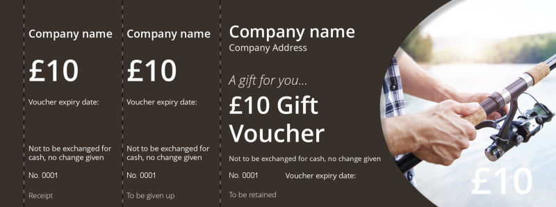Design Fly Fishing Gift Vouchers Template