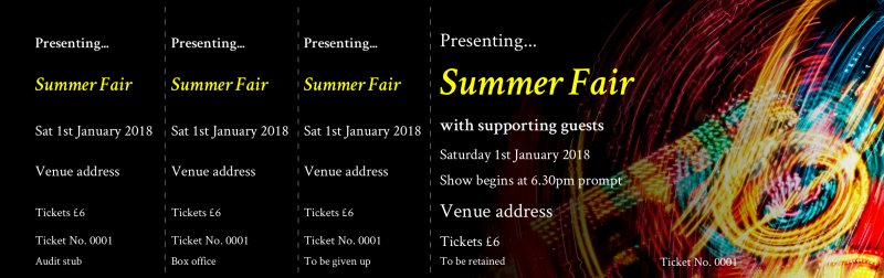 Design Fairground Event Tickets Template