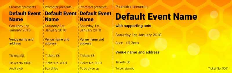 Design Honeycomb Event Tickets Template