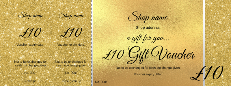 Design Gold Metal Gift Vouchers Template