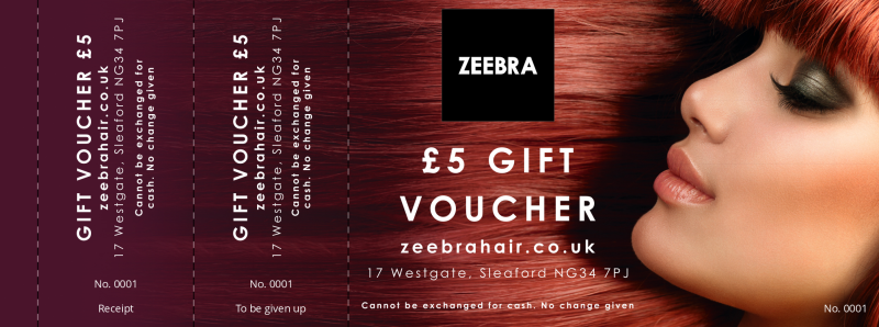 Design Zeebra Hair Gift Vouchers Template