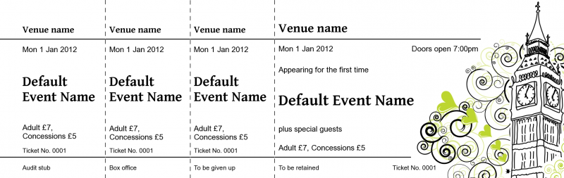 Design Big Ben Event Tickets Template