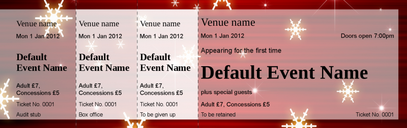 Design Stars Red Event Tickets Template