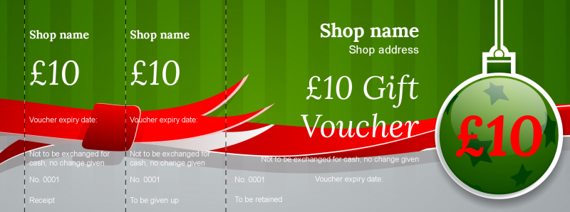 Design Christmas Gift Vouchers Template