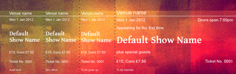 Design Artistic Event Tickets Template
