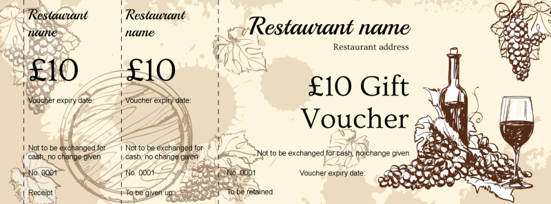 Design Wine Gift Vouchers Template