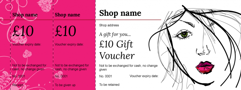 Design Hair Gift Vouchers Template