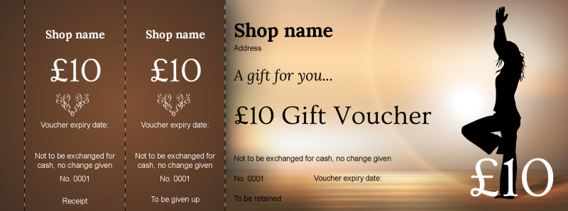 Design Health Gift Vouchers Template