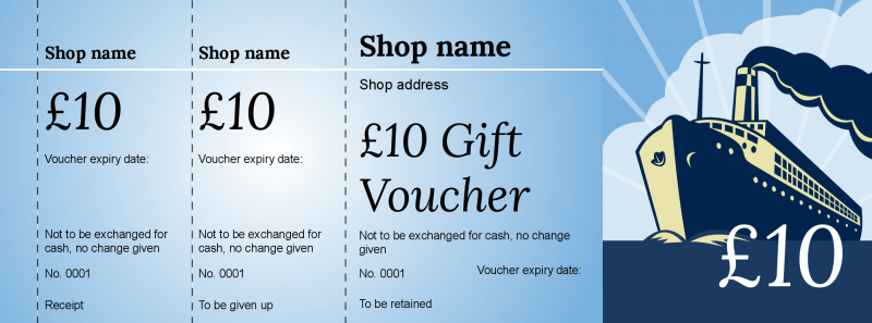 Design Cruise Gift Vouchers Template