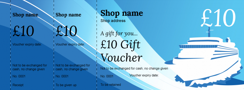 Design Cruise Gift Vouchers Template