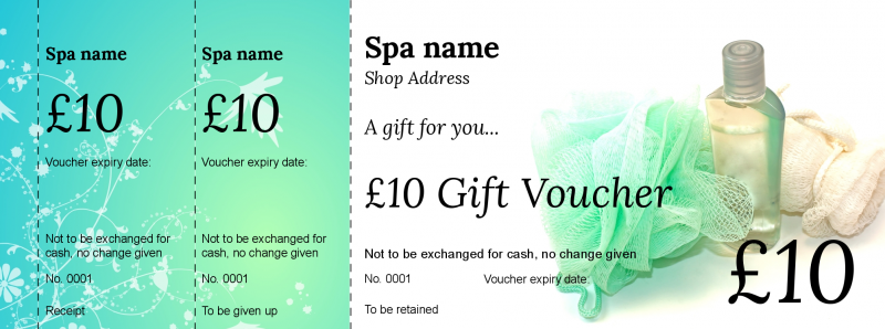 Design Spa Gift Vouchers Template