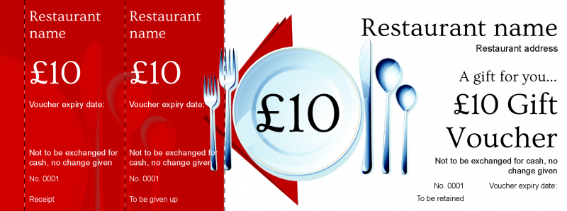 Design Restaurant Food Gift Vouchers Template