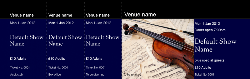 Design Sheet Music Event Tickets Template