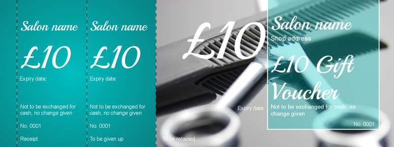 Design Hair Salon Gift Vouchers Template