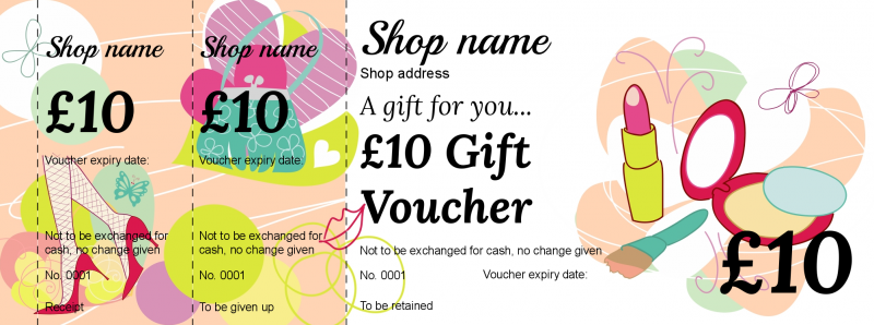 Design Make up Gift Vouchers Template